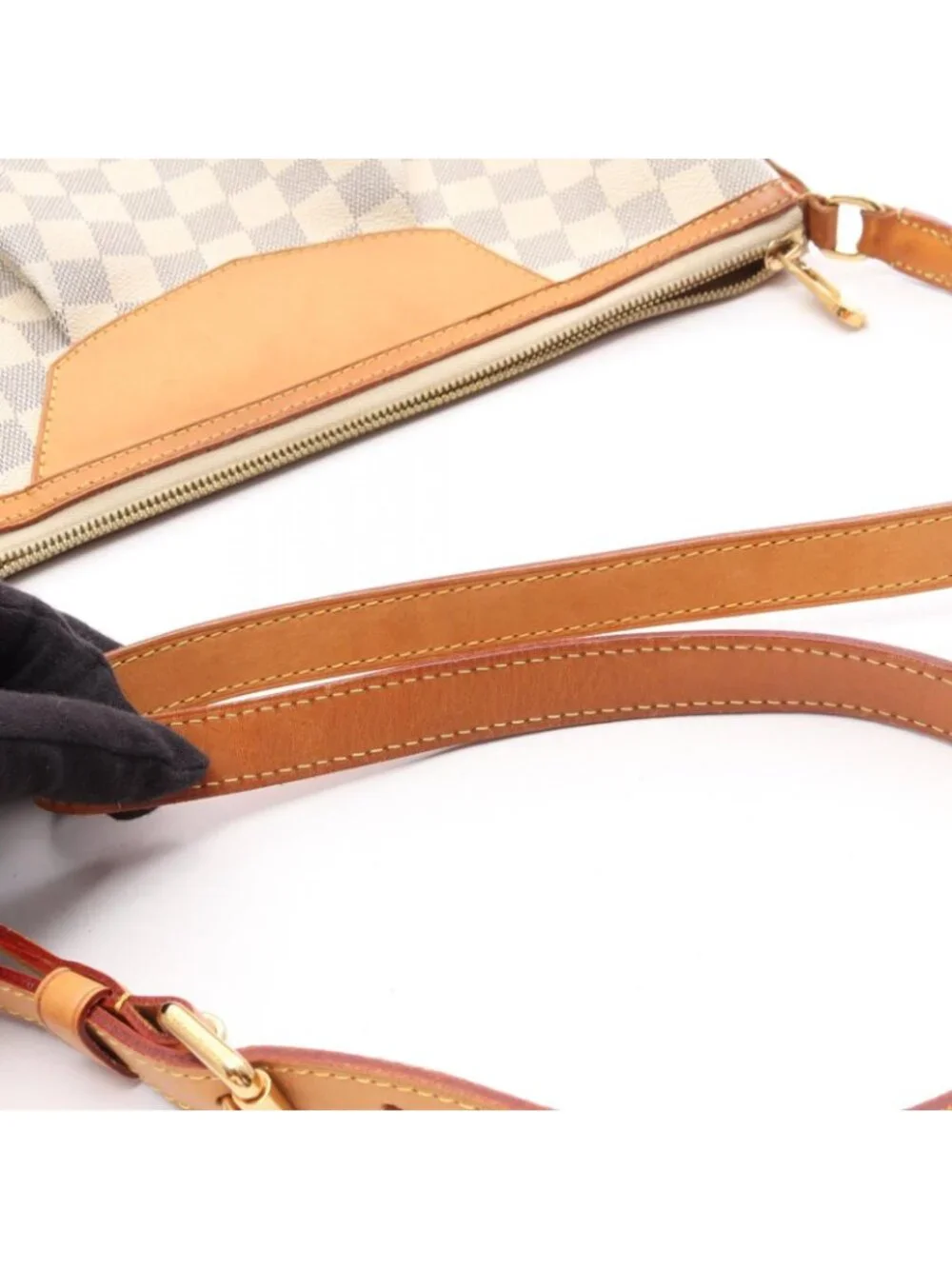 Louis Vuitton Shoulder Bag Syracuse MM Damier Azur Canvas Leather - Picture 14 of 15